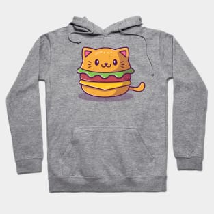 Cute Cat Burger Hoodie